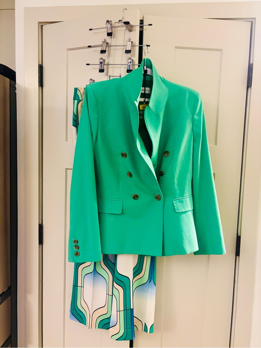 MARELLA Emerald Green Double-Breasted Blazer